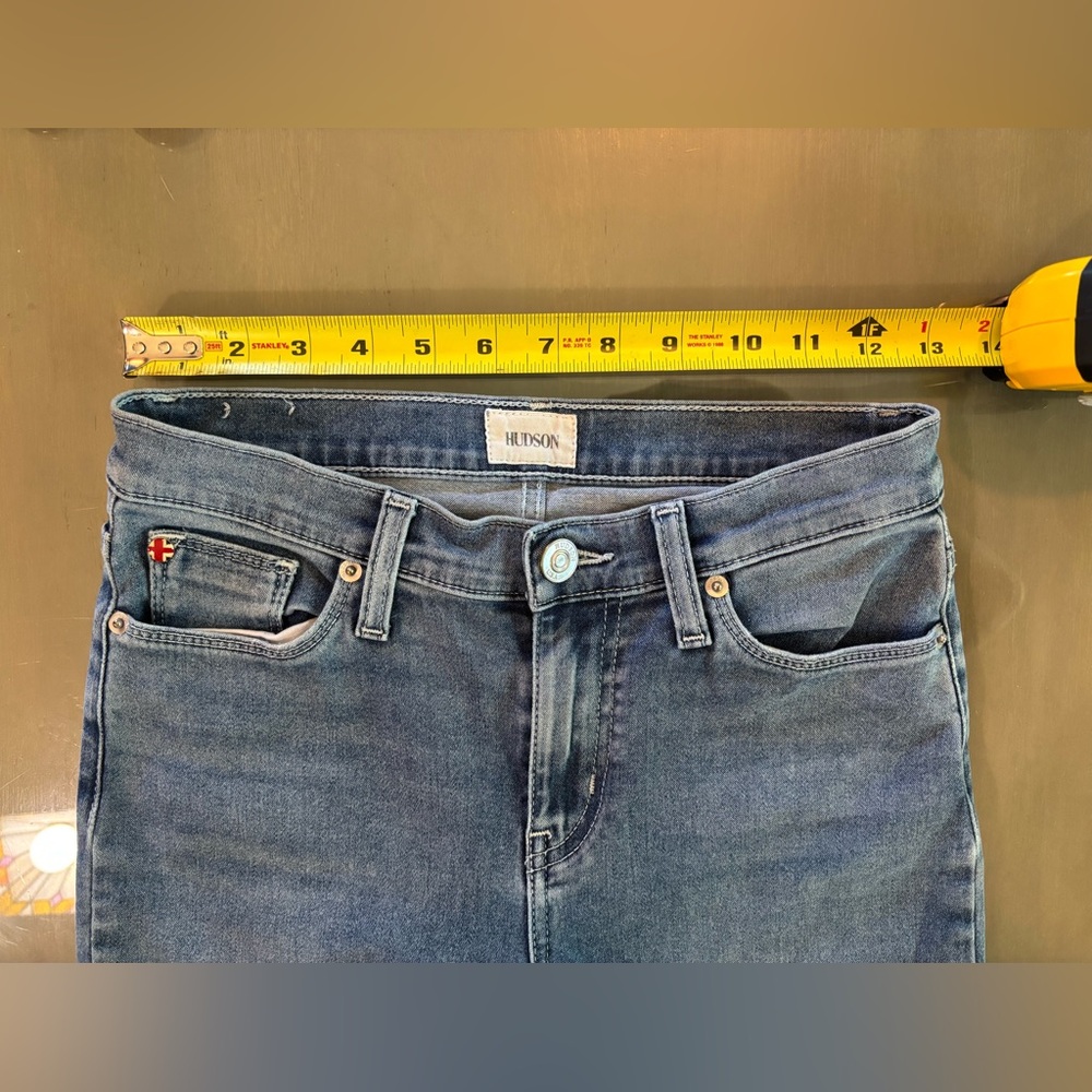 HUDSON JEANS ‘Natalie Mid-Rise Super Skinny Jeans’ in Medium Blue - NWOT - Picture 13 of 13